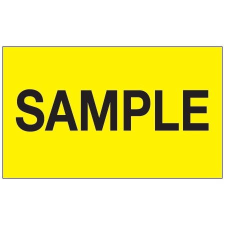 Bsc Preferred 3 x 5'' - ''Sample'' Fluorescent Yellow Labels BUY00023949